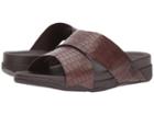 Fitflop Bando Leather Croc Slide (chocolate) Men's Sandals