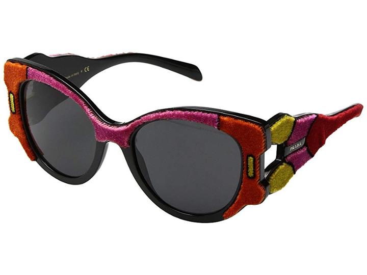 Prada 0pr 10us (fuchsia/yellow/orange/grey) Fashion Sunglasses