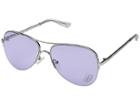 Guess Gf6058 (shiny Light Nickeltin/violet) Fashion Sunglasses
