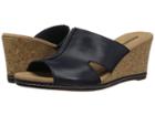 Clarks Lafley Mio (navy Leather) Women's Wedge Shoes