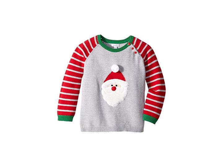 Mud Pie Santa Long Sleeve Christmas Sweater (infant/toddler) (red) Boy's Sweater