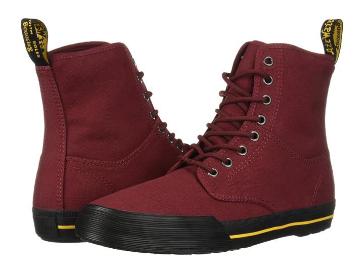 Dr. Martens Winsted (cherry Red Canvas) Men's Boots