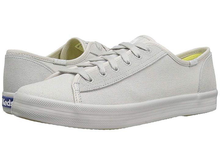 Keds Kickstart Retro Court Mono (light Gray) Women's Lace Up Casual Shoes