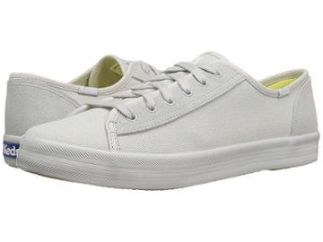 Keds Kickstart Retro Court Mono (light Gray) Women's Lace Up Casual Shoes