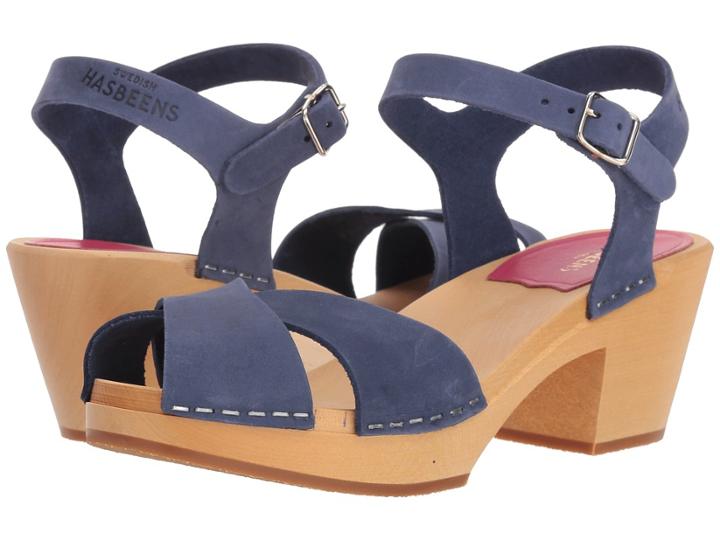 Swedish Hasbeens Mirja (blue Nubuck) Women's Shoes