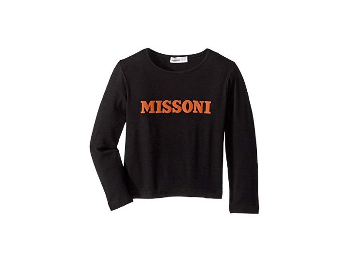 Missoni Kids Printed Logo T-shirt (toddler/little Kids) (black) Girl's T Shirt