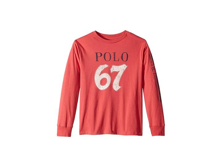Polo Ralph Lauren Kids Cotton Jersey Graphic T-shirt (big Kids) (nantucket Red) Boy's T Shirt