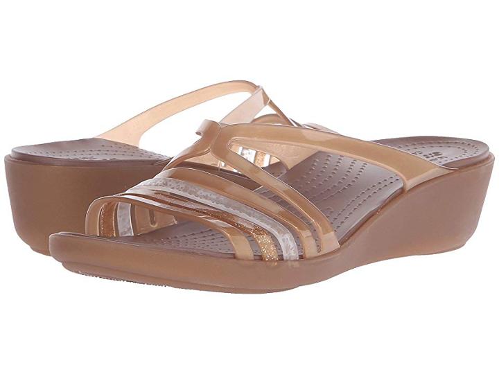 Crocs Isabella Mini Wedge (bronze) Women's Wedge Shoes