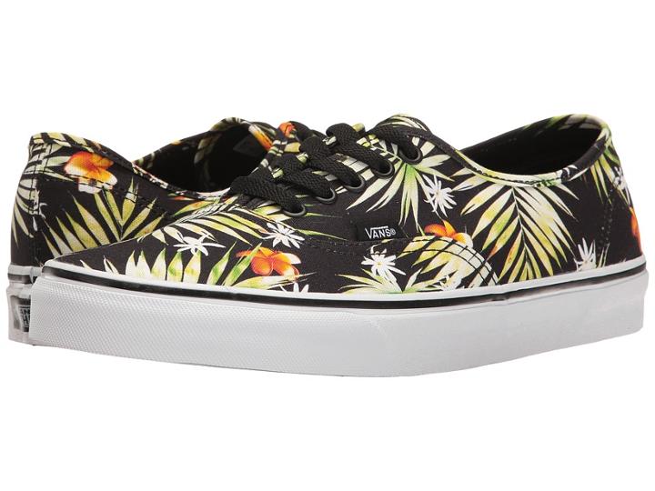 Vans Authentictm ((decay Palms) Black/true White) Skate Shoes