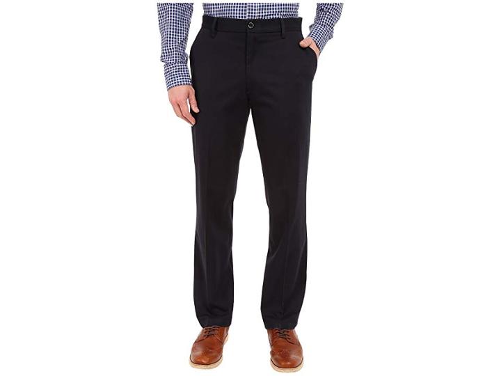 Dockers Signature Khaki D2 Straight Fit Flat Front (dockers Navy Stretch) Men's Casual Pants