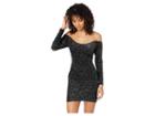 Astr The Label Heart Breaker Dress (black Sparkle Dot) Women's Dress