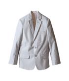 Calvin Klein Kids Tri-blend Linen Jacket (big Kids) (light Grey) Boy's Jacket