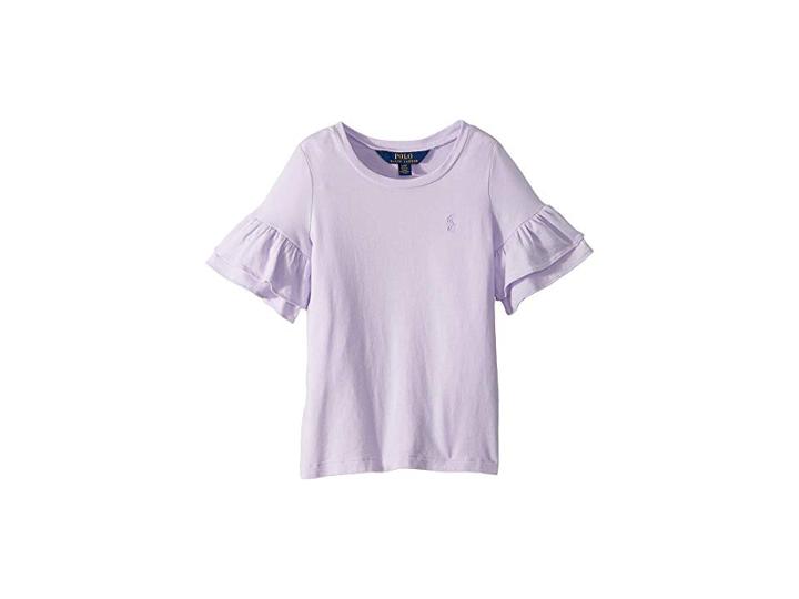 Polo Ralph Lauren Kids Ruffled-sleeve Crew Neck T-shirt (toddler) (french Lilac) Girl's T Shirt