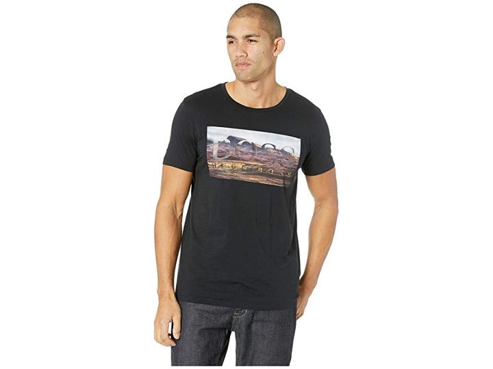 Boss Orange Mountain Logo Graphic Tee (black) Men's T Shirt