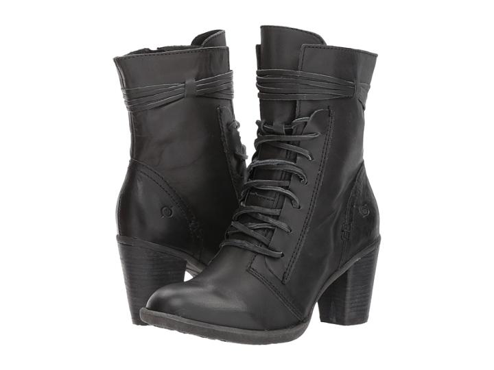 Born Cirque (black Full Grain) Women's Dress Lace-up Boots