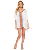 Nanette Lepore Peace Love Caftan Cover-up (white) Women's Swimwear