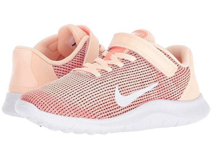 Nike Kids Flex Run 2018 (little Kid) (crimson Tint/white/crimson Pulse) Girls Shoes