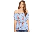 Free People Sam Off The Shoulder Top (sky) Women's Sleeveless