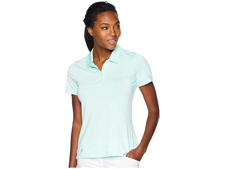 Adidas Golf Ultimate Short Sleeve Polo (clear Mint Heather) Women's Short Sleeve Knit