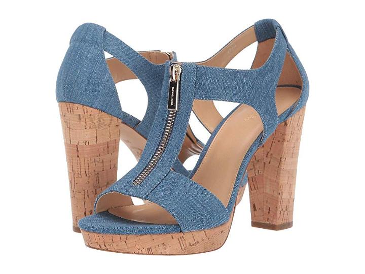 Michael Michael Kors Berkley Sandal (light Denim) Women's Sandals