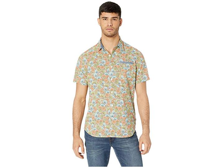 Unionbay Fletcher Short Sleeve Button Up Woven Shirt (limeade) Men's Short Sleeve Button Up