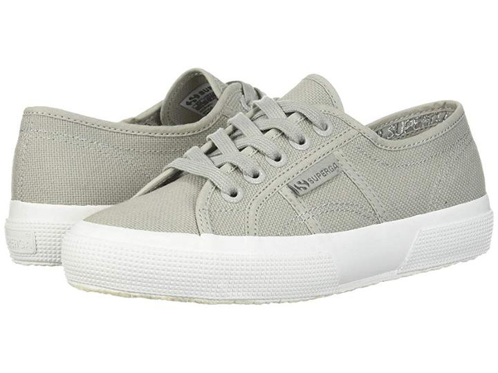 Superga 2750 Cotu Classic Sneaker (light Grey Full) Women's Lace Up Casual Shoes