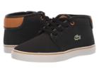 Lacoste Kids Ampthill 318 (little Kid) (black/dark Tan) Kid's Shoes