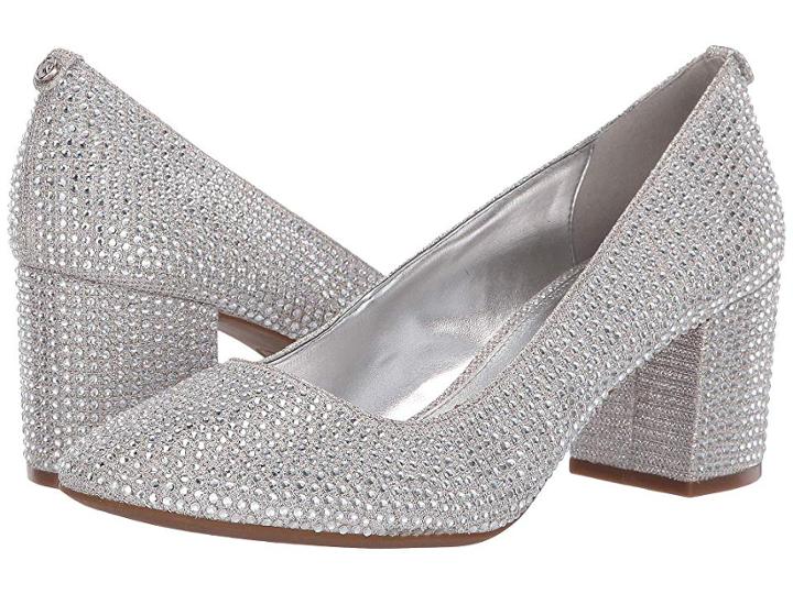 Michael Michael Kors Cher Flex Mid Pump (white/silver/champagne) Women's Shoes