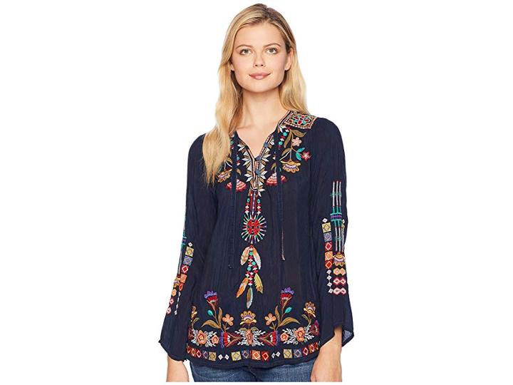 Johnny Was Free Spirit Blouse (deep Dawn) Women's Blouse