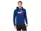 Nike Swoosh Pullover Dry Training Hoodie (blue Void/white) Men's Sweatshirt