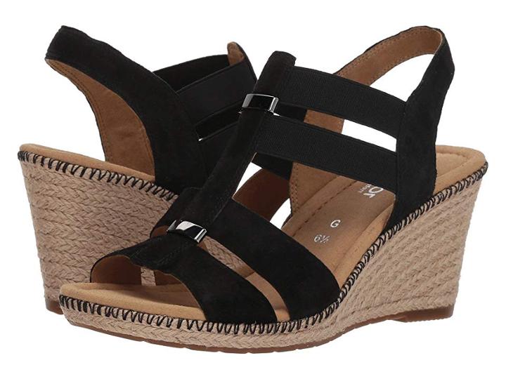 Gabor Gabor 82.823 (black Samtchevreau) Women's Dress Sandals