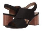 Anne Klein Damarie Heeled Sandal (black Nubuck) Women's Sandals