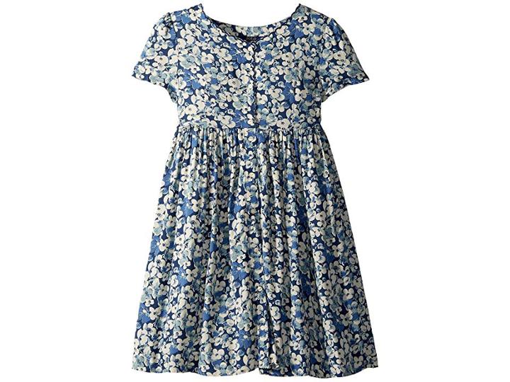 Polo Ralph Lauren Kids Floral Button-front Dress (big Kids) (brant Point Floral) Girl's Dress