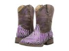 Roper Kids Metallic Zebra (toddler) (purple Metallic Zebra Vamp) Cowboy Boots