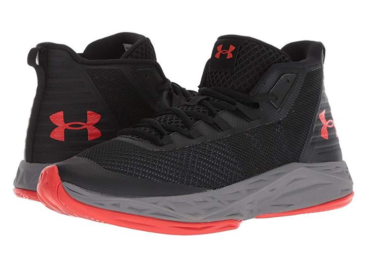Under Armour Ua Jet Mid (black/graphite/radio Red) Men's Shoes