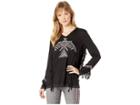 Double D Ranchwear Freedom Eagle Top (black) Women's Clothing