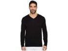 Nautica 12 Gauge V-neck Sweater (true Black) Men's Sweater