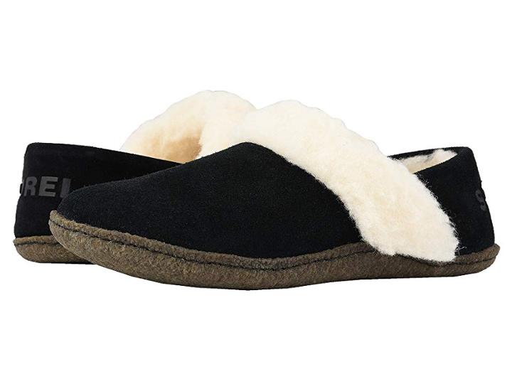 Sorel Nakiskatm Slipper Ii (black/natural) Women's Slippers