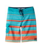 Billabong Kids All Day X Stripe Boardshorts (big Kids) (mint) Boy's Swimwear