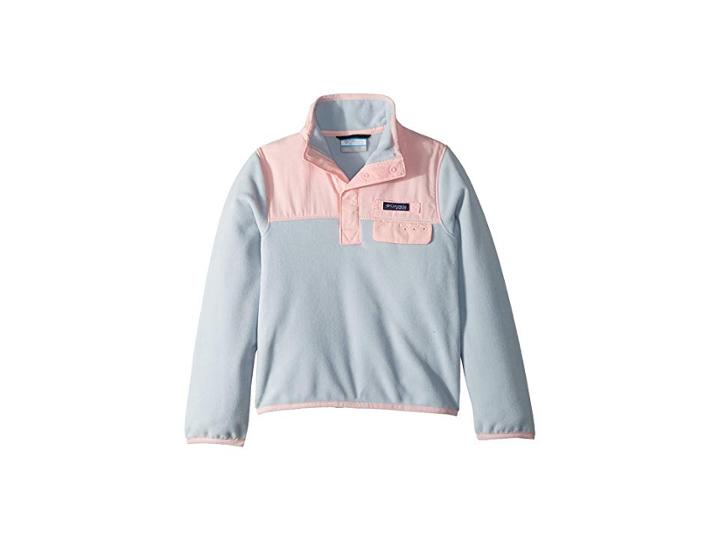 Columbia Kids Harborsidetm Overlay Fleece (little Kids/big Kids) (cirrus Grey/cupid) Girl's Fleece
