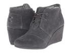 Toms Desert Wedge (castlerock Grey Suede) Women's Wedge Shoes