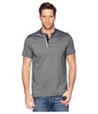 Perry Ellis Essential End On End Henley Tee (black) Men's T Shirt