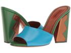 Missoni Zigzag Heeled Slide (turchese) Women's Shoes