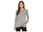 Dylan By True Grit Melange Heather Loose Asymmetrical Crew Long Sleeve Tee (heather) Women's Clothing