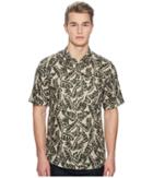 Baldwin Vista Palm Leaf Short Sleeve Shirt (green) Men's Short Sleeve Button Up