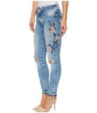 Mavi Jeans Tess High-rise Ankle Super Skinny In Mid Japanese Embroidery (mid Japanese Embroidery) Women's Jeans