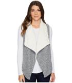 Mod-o-doc Corded Sweater Knit Reversible Vest (light Grey) Women's Vest