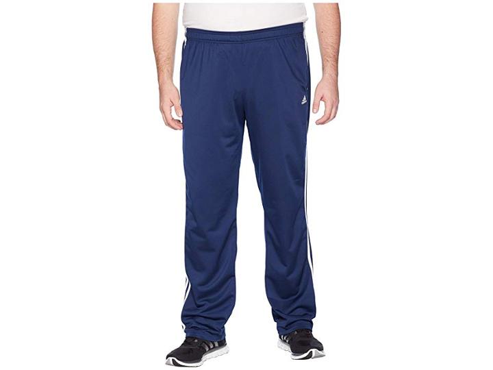 Adidas Big Tall Essentials 3-stripes Regular Fit Tricot Pants (collegiate Navy/white 1) Men's Casual Pants
