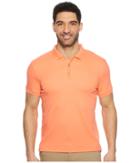 Calvin Klein Liquid Touch Polo Shirt (living Coral) Men's Clothing