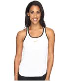 Nike Court Tennis Tank (white/black/hyper Orange) Women's Clothing